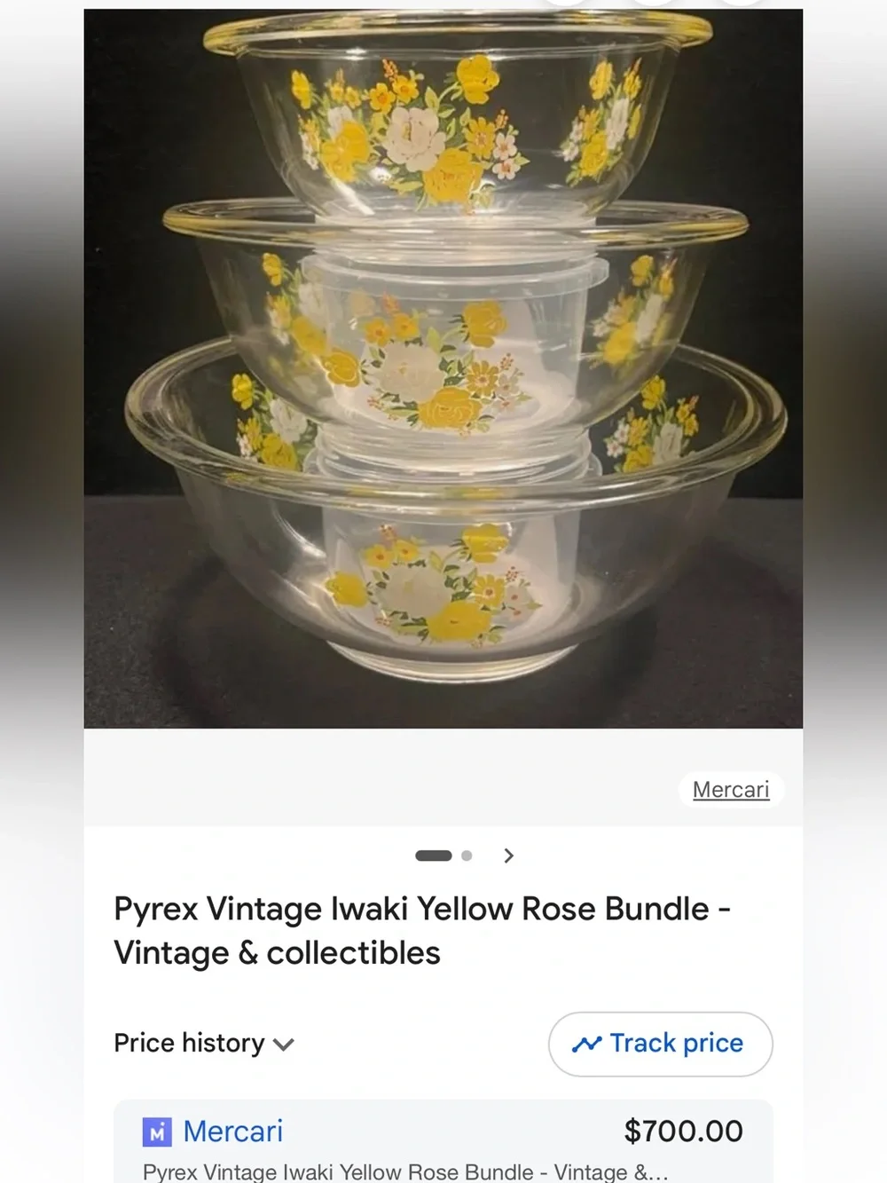 RARE Pyrex IWAKI 8/8.5” Pie Plate with Yellow Flowers. 1970s